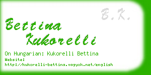 bettina kukorelli business card